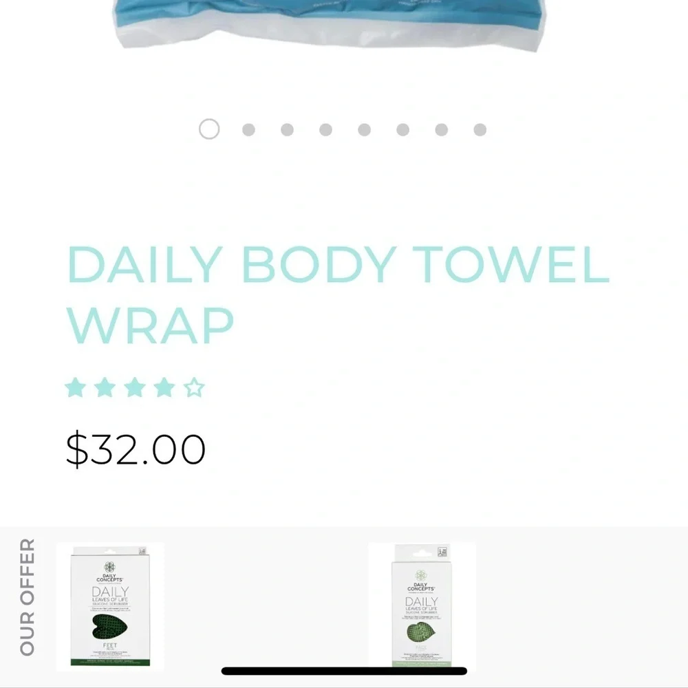 Daily concepts, your body towel wrap